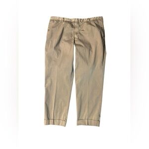 Tincati Milano Men’s Beige Khaki Pants Size 40 X 28 Preppy Italian Academia Silk